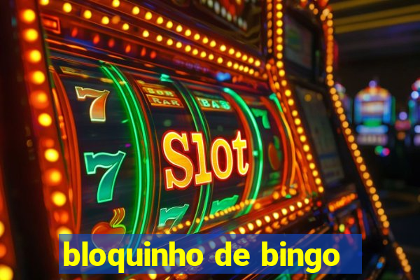 bloquinho de bingo