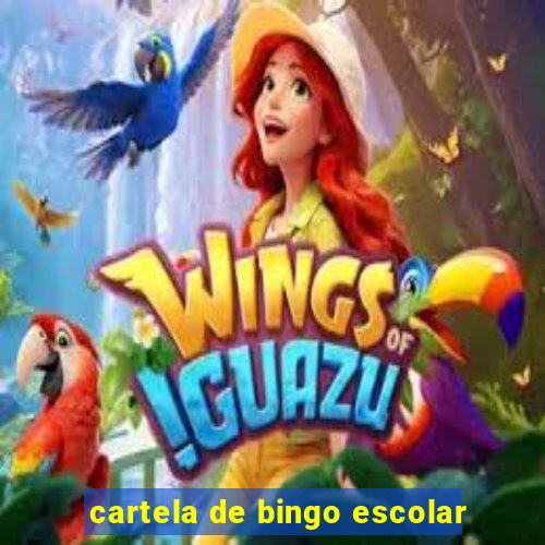 cartela de bingo escolar