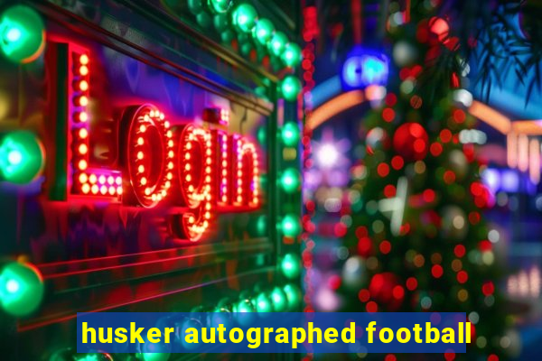 husker autographed football