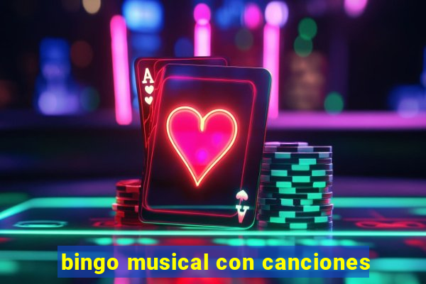 bingo musical con canciones