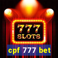 cpf 777 bet