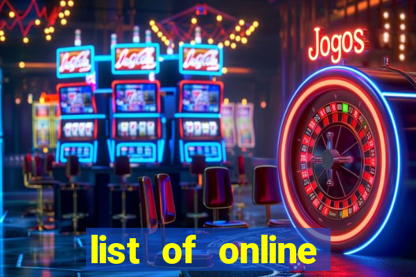 list of online slot sites