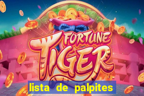 lista de palpites jogos de hoje