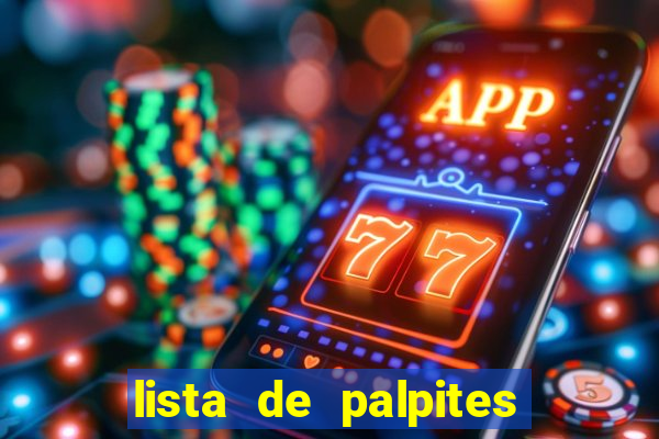 lista de palpites jogos de hoje