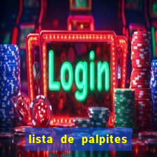 lista de palpites jogos de hoje