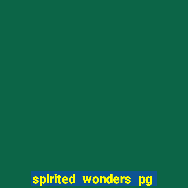 spirited wonders pg soft demo