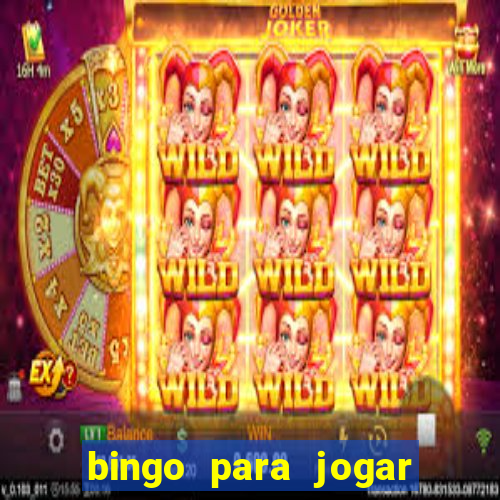 bingo para jogar com os amigos