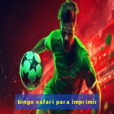 bingo safari para imprimir