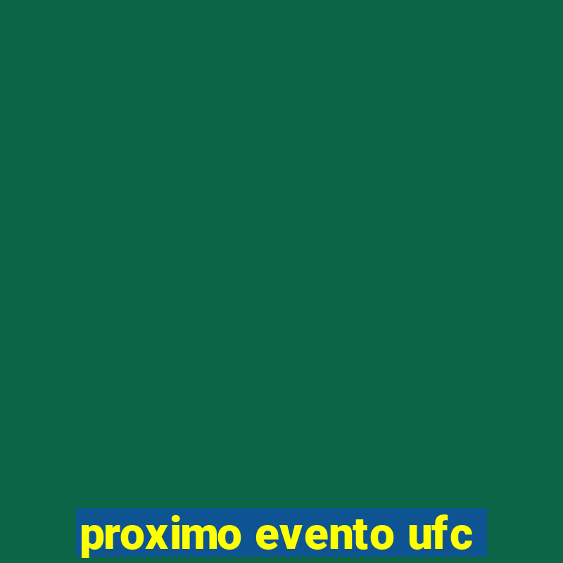 proximo evento ufc