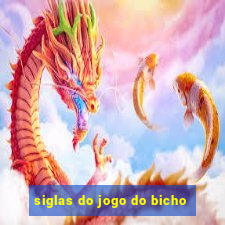 siglas do jogo do bicho