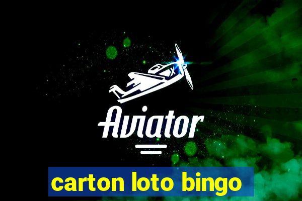 carton loto bingo