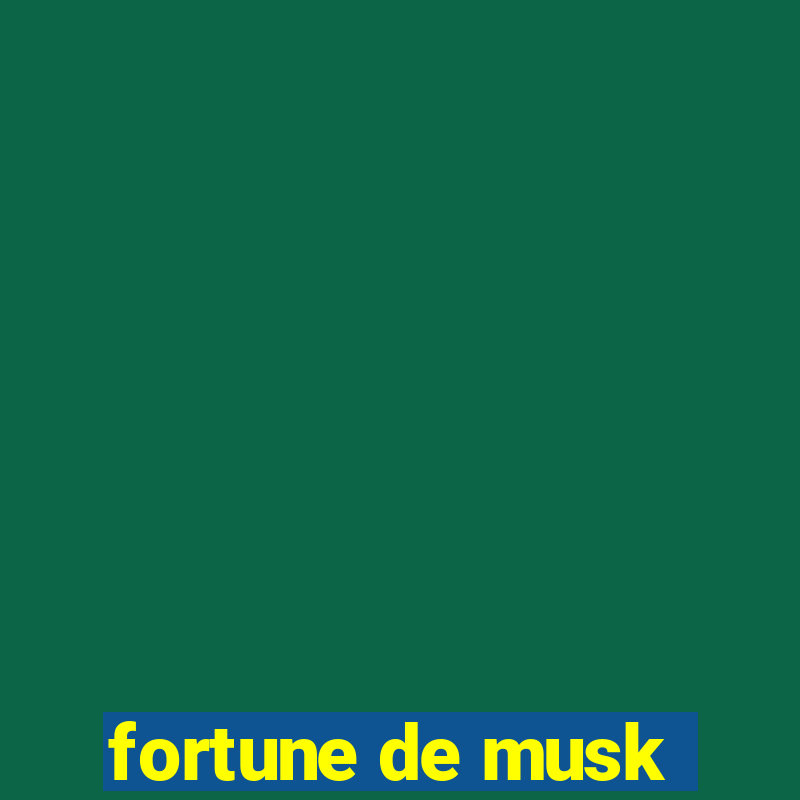 fortune de musk