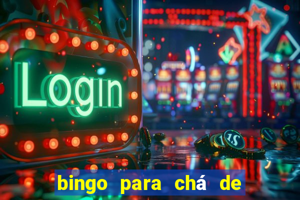 bingo para chá de bebê para imprimir grátis