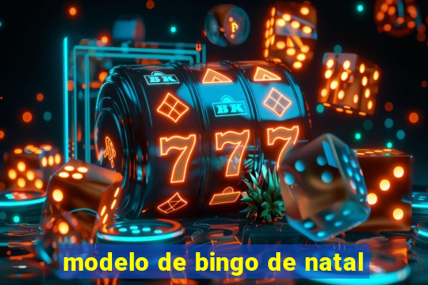 modelo de bingo de natal