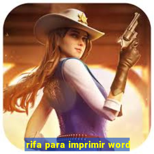 rifa para imprimir word