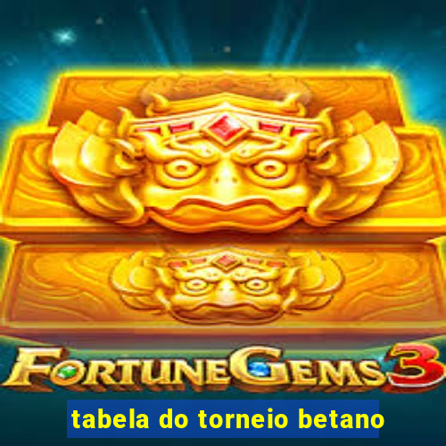 tabela do torneio betano