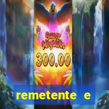 remetente e destinatário modelo