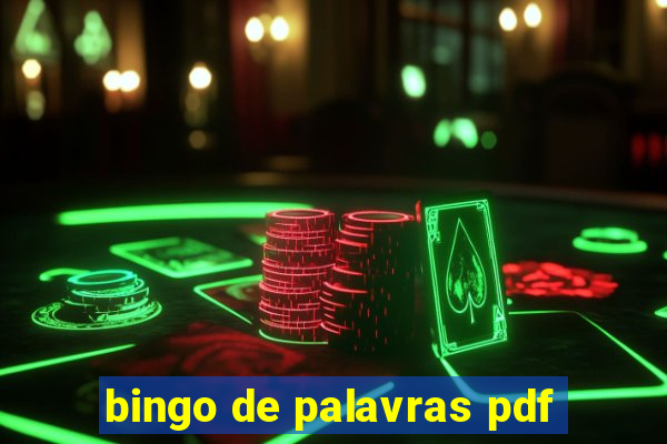 bingo de palavras pdf