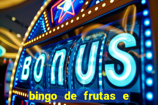 bingo de frutas e legumes para imprimir