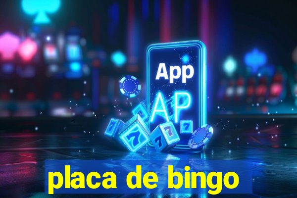 placa de bingo