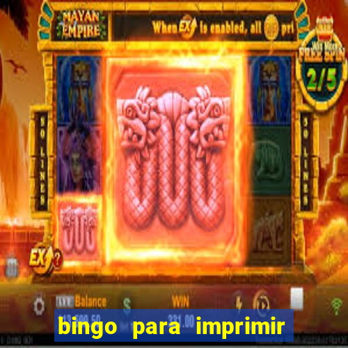 bingo para imprimir educa??o infantil