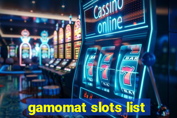 gamomat slots list