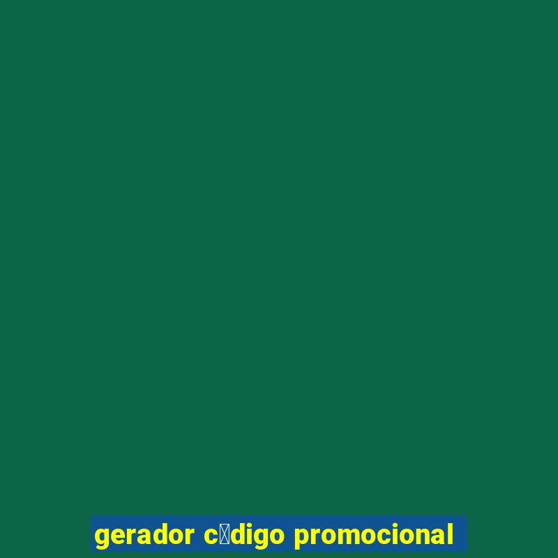 gerador c贸digo promocional