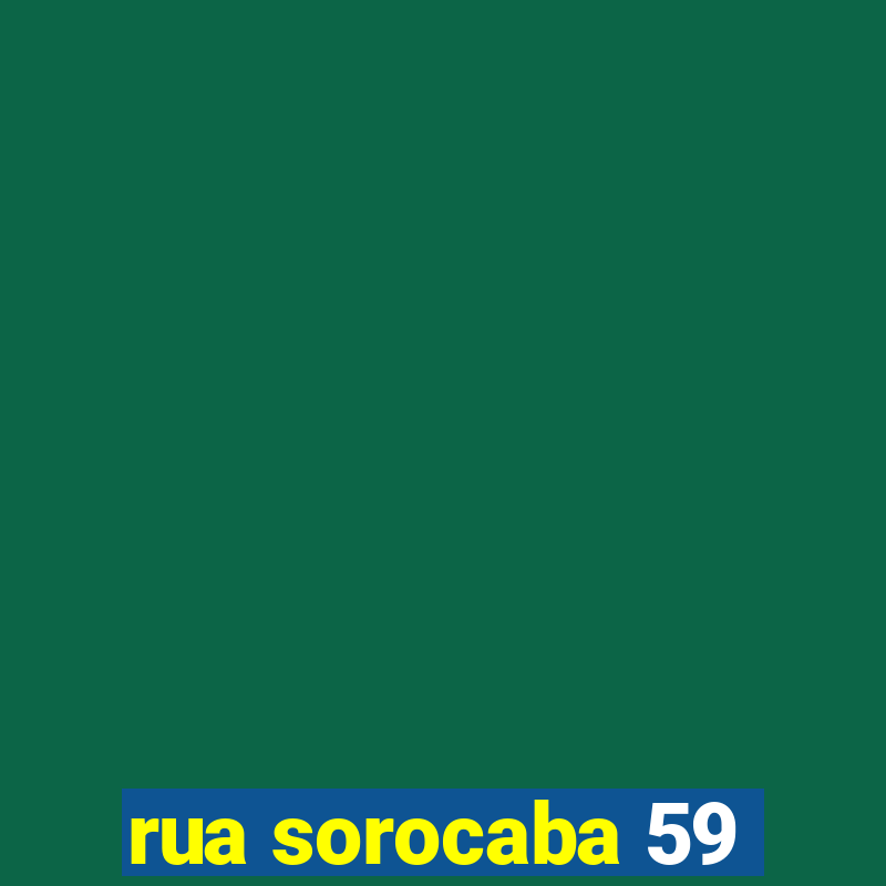 rua sorocaba 59