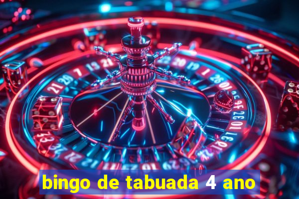 bingo de tabuada 4 ano