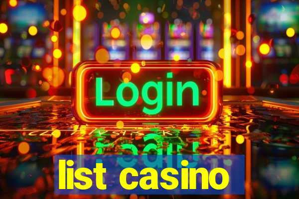 list casino