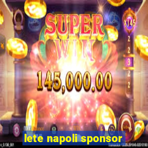 lete napoli sponsor