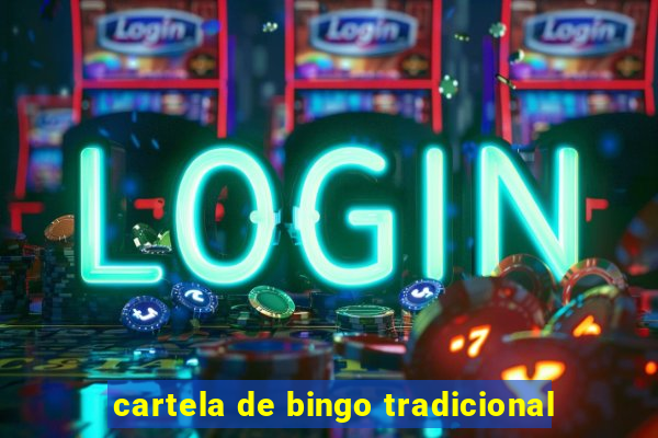 cartela de bingo tradicional