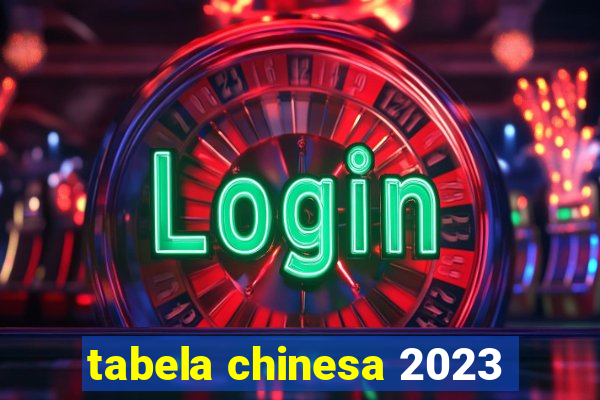 tabela chinesa 2023