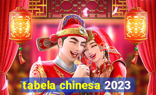 tabela chinesa 2023