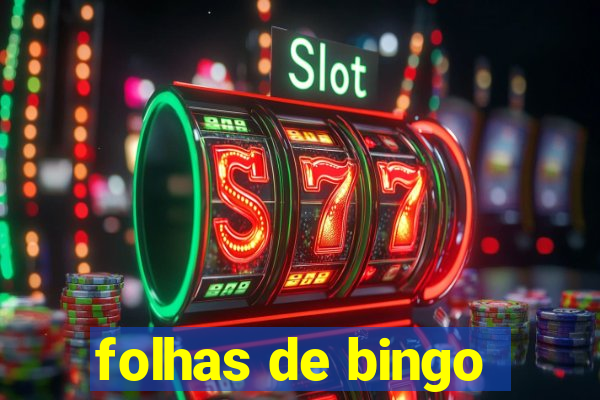 folhas de bingo