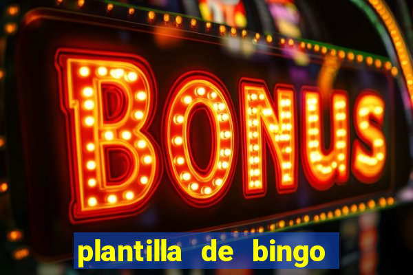 plantilla de bingo para editar