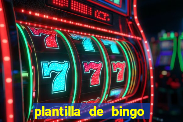 plantilla de bingo para editar