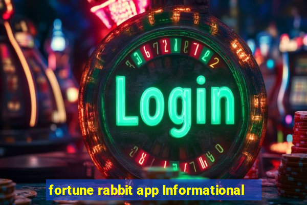 fortune rabbit app Informational