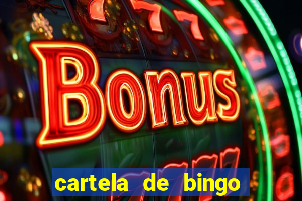 cartela de bingo da sorte