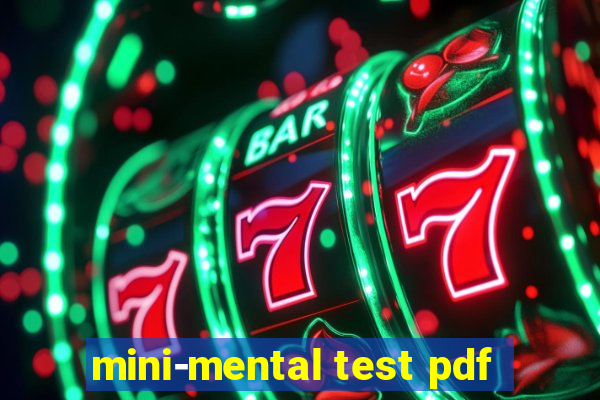 mini-mental test pdf