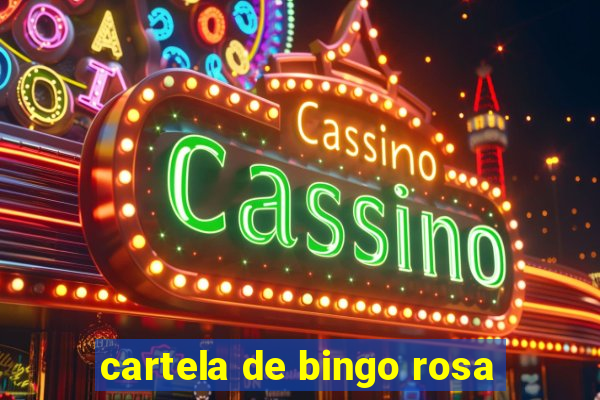 cartela de bingo rosa