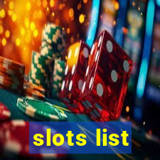 slots list