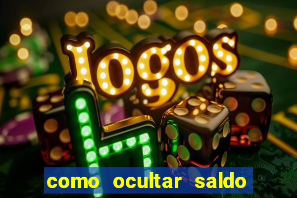 como ocultar saldo na betfair