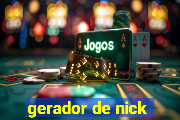 gerador de nick