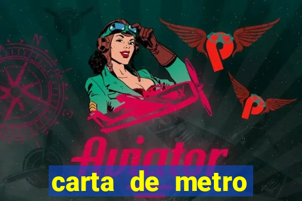 carta de metro para namorado