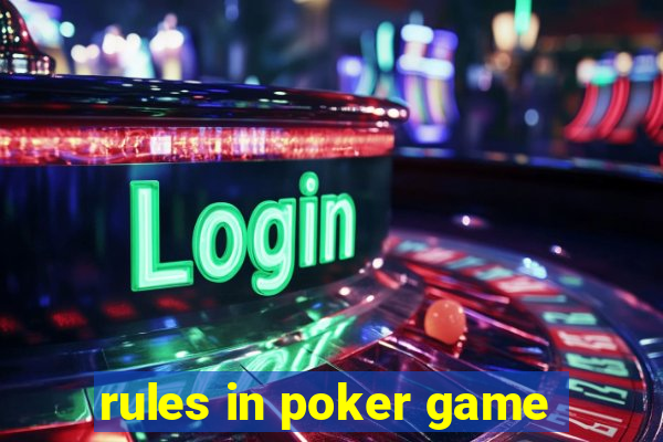 rules in poker game