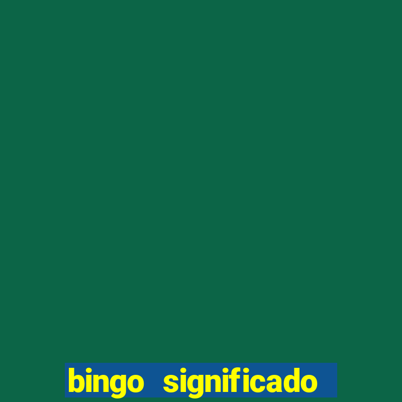 bingo significado da palavra