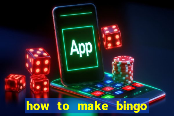 how to make bingo cards in excel