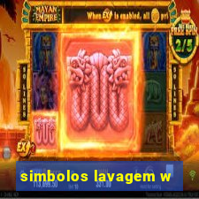 simbolos lavagem w