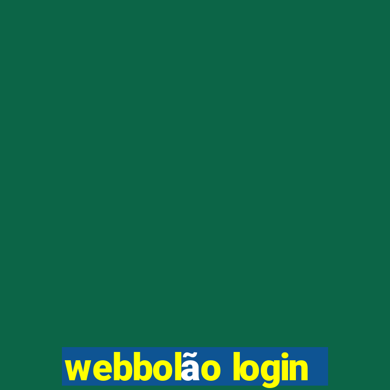 webbolão login